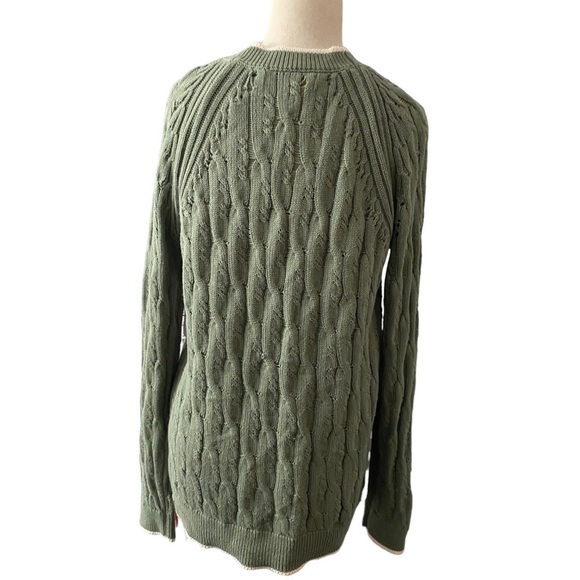 SPIRITUAL GANGSTER COTTON LUCIA OVERSIZED ZEE CARDIGAN IN OLIVE - Picture 7 of 8
